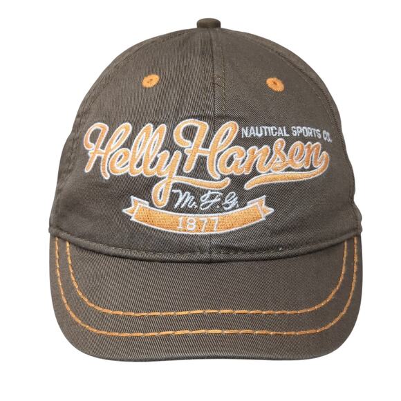 Helly Hansen Slideback Hat Brown One Size Adjustable Embroidered Outdoor - Picture 1 of 9